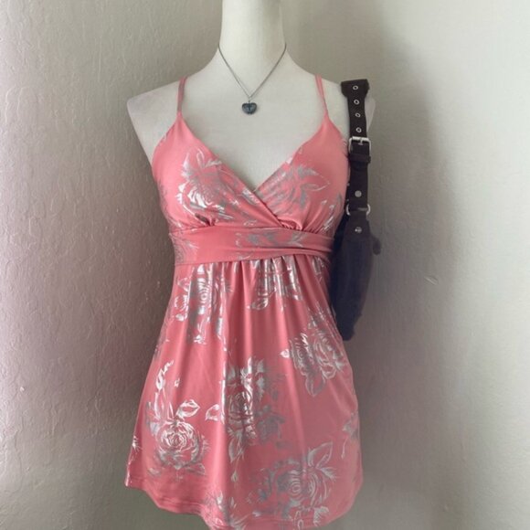 Charlotte Russe Tops - Pink Floral Women's Top